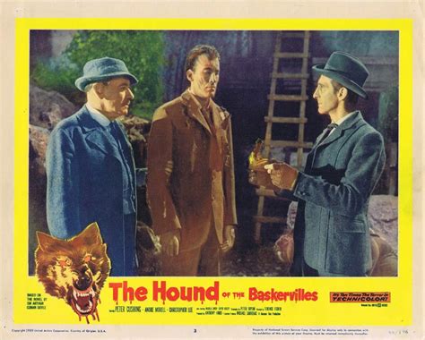 The Hound Of The Baskervilles Original Lobby Card Hammer Horror Peter Cushing Christopher Lee