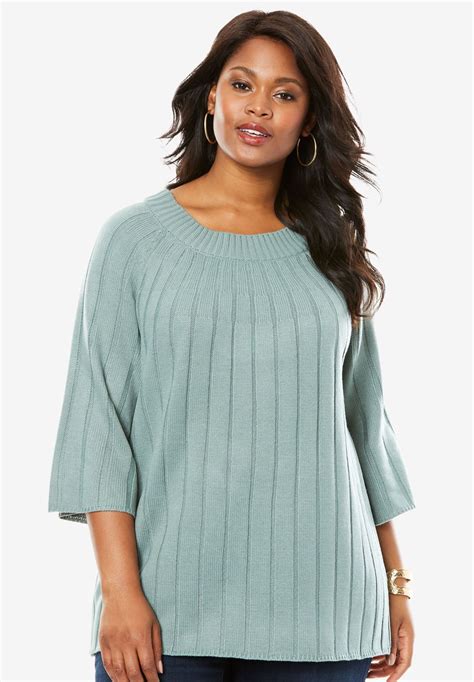 The Cozy Ribbed Sweater Is Updated With A Flattering Trapeze Silhouette
