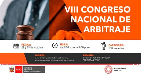 VIII Congreso Nacional de Arbitraje que abordará diversos temas