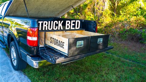 Homemade Truck Bed Tool Box Storage Drawers Youtube