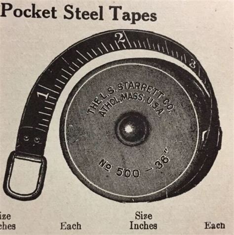 1946 Lufkin Starrett Tape Measure Vintage Tool Catalog Page Ad