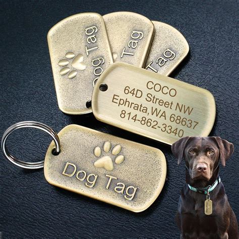 Personalized Pet Dog Id Tag Glowing Custom Engraved Dogs Name Tags Anti