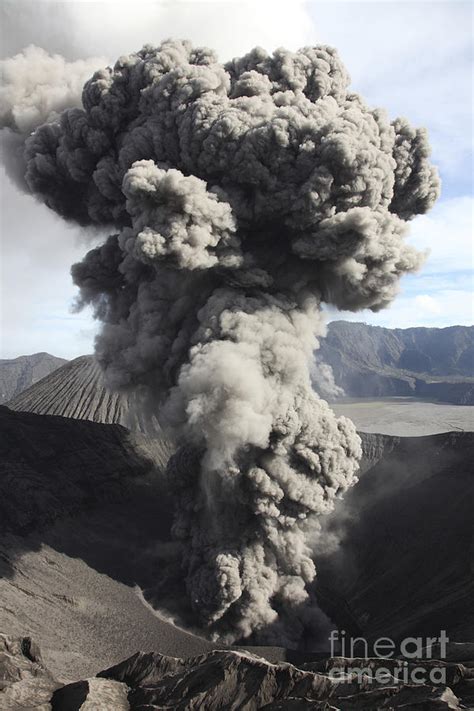 Eruption Of Ash Cloud From Crater Photograph By Richard Roscoe