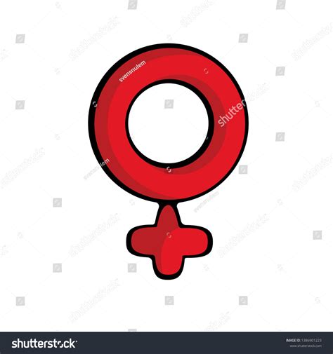 Female Sex Symbol Icon Pictogram Vector Stock Vector Royalty Free 1386901223 Shutterstock