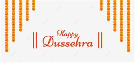 Happy Dussehra Marigold Toran Decorative Garland Vector Hd Images