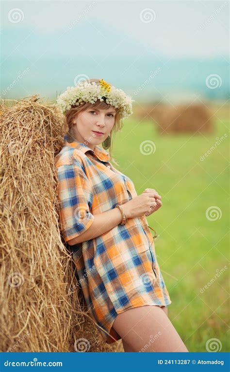 Pretty Farm Lady Stock Image Image Of People Relax