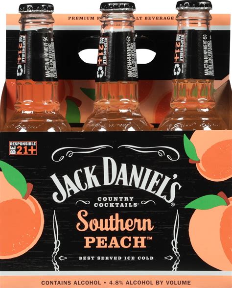 Jack Daniel S Southern Peach Country Cocktails 6 10 Fl Oz Bottles 6