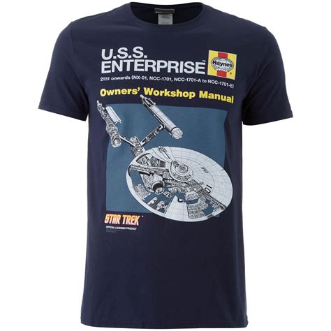 Star Trek Mens Original Enterprise T Shirt Black My