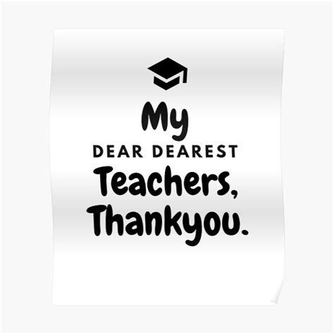Thank You Teachers Poster For Sale By Simucentral Redbubble