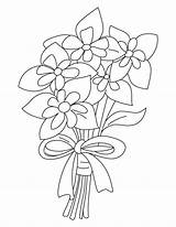 Columbine Bouquet Coloring sketch template