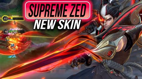 Wild Rift New Supreme Cell Zed Skin Gameplay Jungle Zed Hot Pick In China Youtube