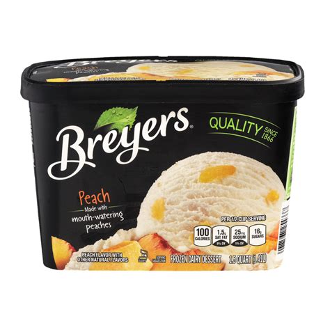 Breyers All Natural Ice Cream Peach 15qt Garden Grocer