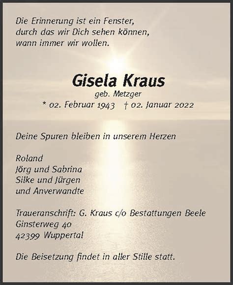 Gisela Kraus L Ttringhauser Anzeiger