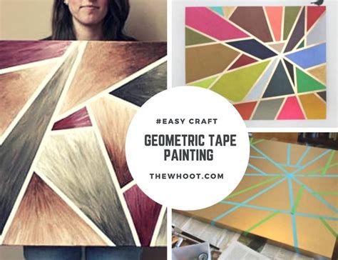 Diy Geometric Painting With Tape Ideas Geometric
