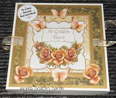 Kym's Crafty Cards: Commissioned Card for a Golden Wedding Anniversary