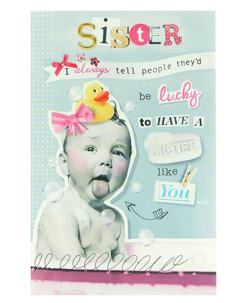 Buy Sister Birthday Card Funny Birthday Card For Sister Birthday Card For Her Funny