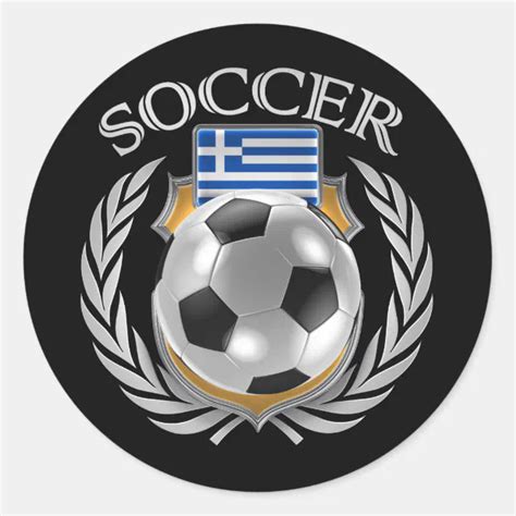 Greece Soccer 2016 Fan Gear Classic Round Sticker Zazzle