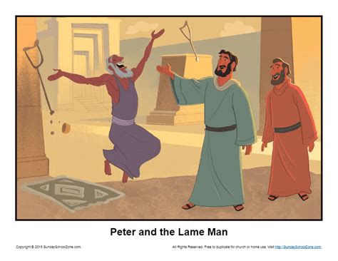 Peter And The Lame Man Story Illustration