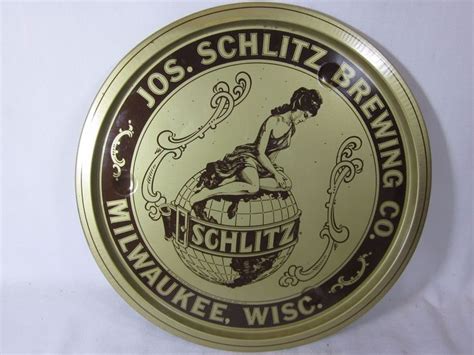 Vintage 1971 Jos Schlitz Brewing Co Metal Beer Tray Milwaukee