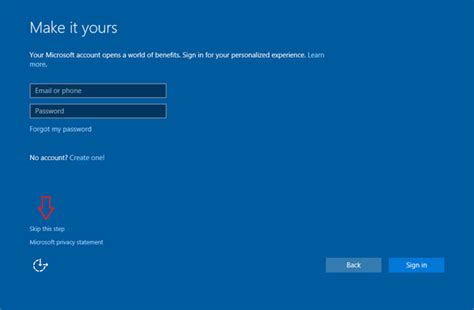 Install Windows 10 Without Microsoft Account Password Recovery