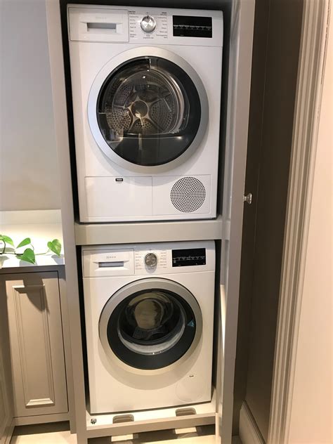 Stacked Washer Dryer For Efficient Laundry Room Design
