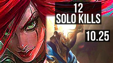 Katarina Vs Pantheon Mid Rank 1 Kata 12 Solo Kills 1100 Games