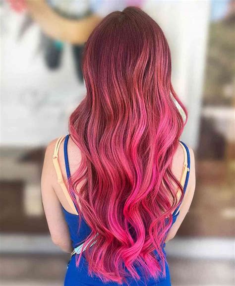Orange And Pink Ombre Hair