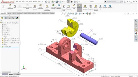 Solidworks Parts And Assembly Exercise 136 Youtube