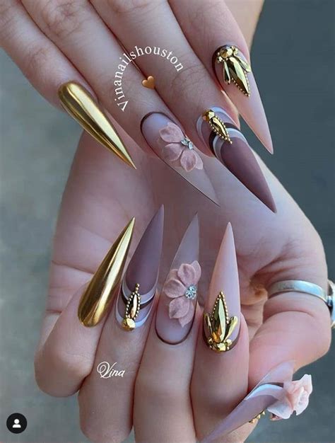 Acrylic Stiletto Nails Designs Art You Deserve In Autumn Lily