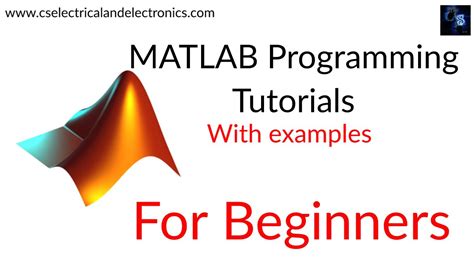 Matlab Programming Tutorials For Beginners With Examples