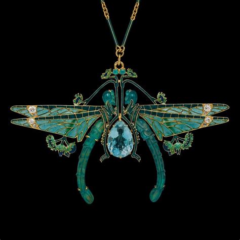 Art Nouveau Dragonfly Pendant By René Lalique Circa 1900 Materials