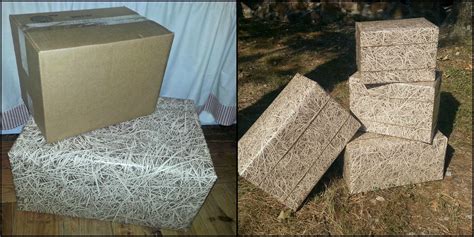 Hay Bales Made With Boxeswrapping Paperand Twine For Western Vbs