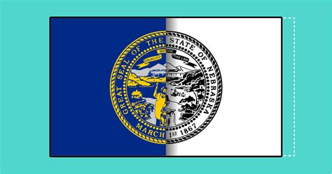 Nebraska Us Flags Dot Design