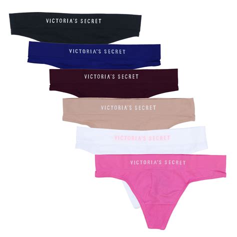 Victoria S Secret Thong Panties Seamless Stretch Logo Underwear