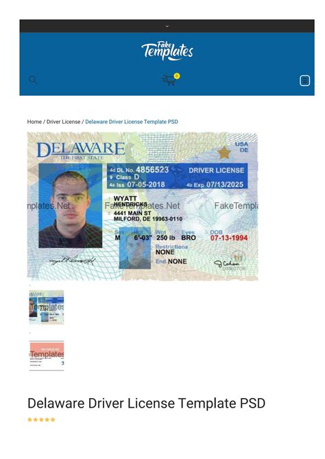 Delaware Driver License Template Psd By Maria Hale Issuu
