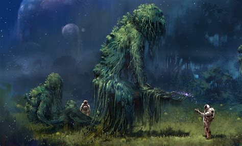 Tree Gods In Space Wallpaper Hd Fantasy 4k Wallpapers Images Photos