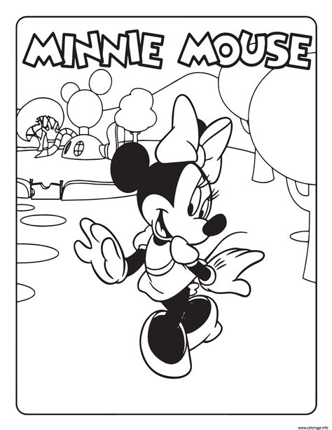 Coloriage Minnie Mouse Drawing Disney Coloring Pages Minnie Mouse My