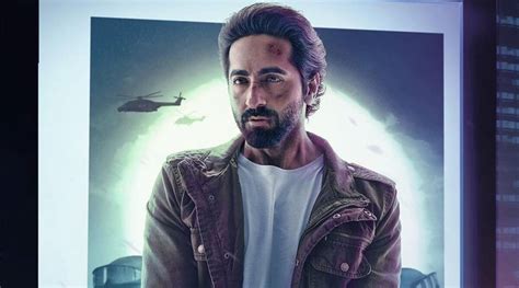 ayushmann khurrana wonders if he can pull off the action hero image in the first poster of an