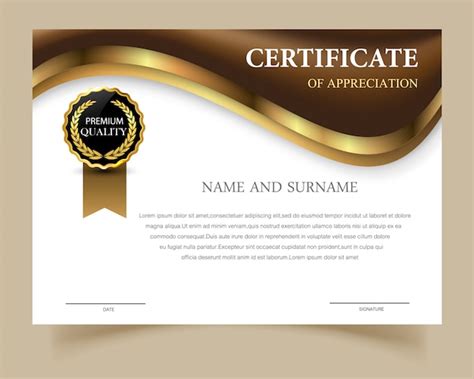 Certificate Template With Elegant Design Vector Free Download