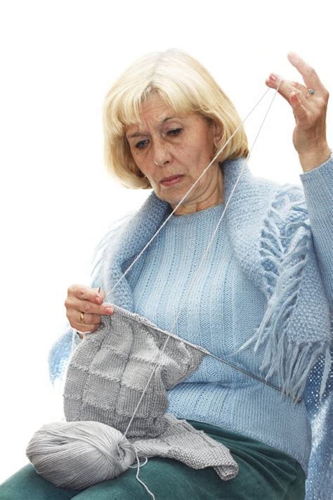 Woman Knitting Stock Photo Image Of Human Beautiful 14418328