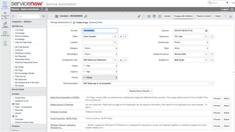 Servicenow Change Template