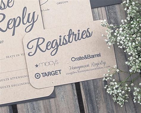 How To Put Your Registry On Wedding Invitations 20 Collection Of