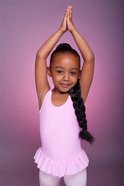 Cute Little African American Girl Dancing Stock Image Image 22237023