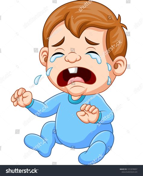 Cartoon Baby Boy Crying Stock Illustration 1313378057 Shutterstock
