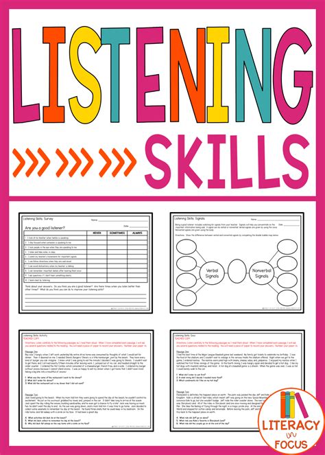 Listening Activities For Kids Worksheets