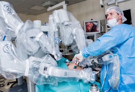 Modern Surgical System Medical Robot Minimally Invasive Robotic Surgery Stock Photo Image