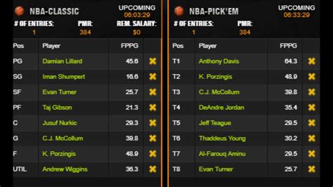 See more of nba daily starting lineups on facebook. NBA Draftkings and Fanduel Lineups 10/24/2017 - YouTube