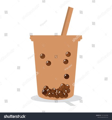 Vector Of Bubble Tea Pearl Milk Tea Taiwanese Royalty Free Stock