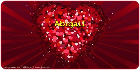 Abigail Hearts Greetings Cards For Love For Abigail