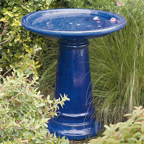 Bird baths are available in every color. Glazed Ceramic Birdbath | Gump's